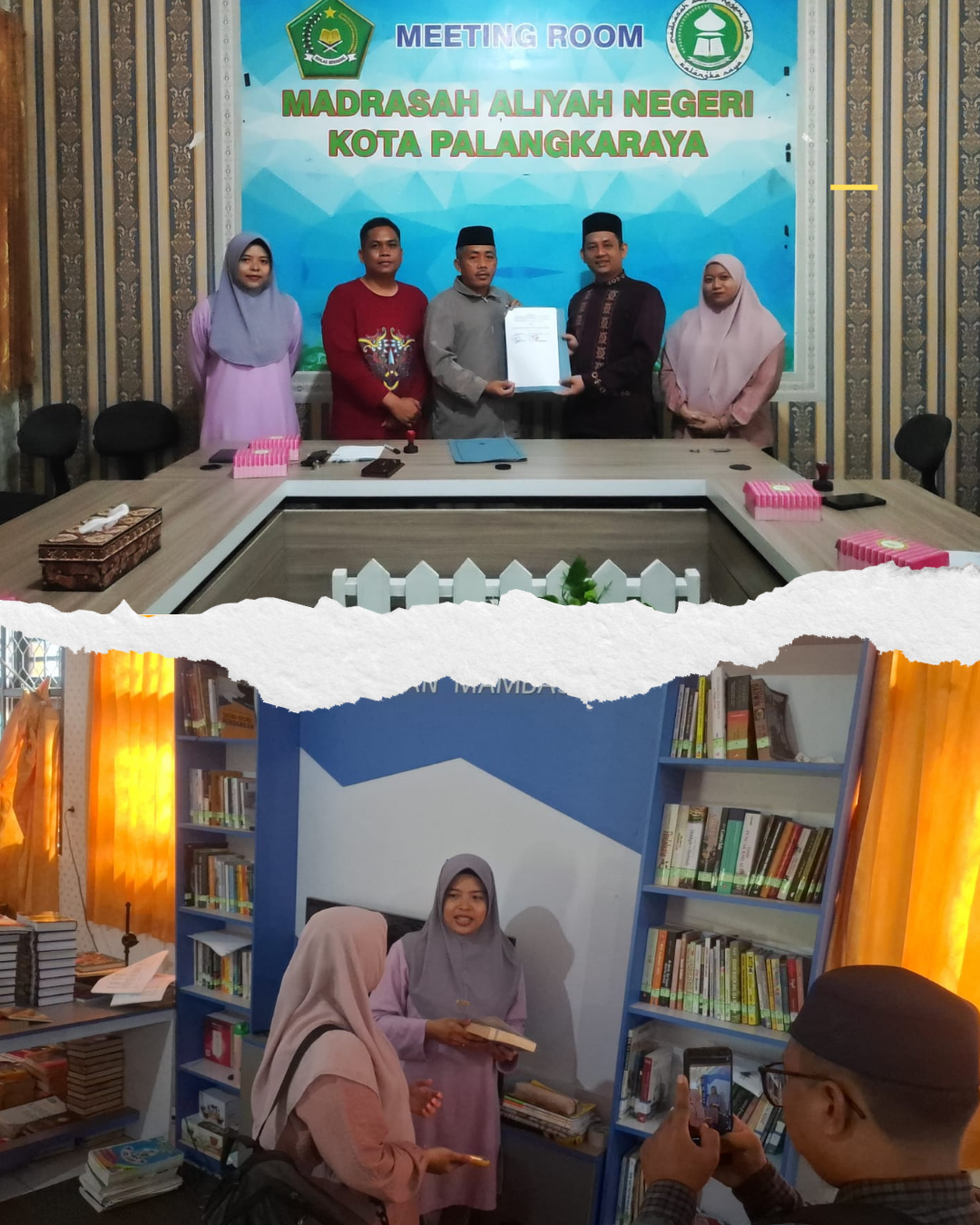 Perpustakaan Ibnu Sahnun MAN Kota Palangka Raya Jalin Kerja Sama dengan MTs Terpadu Berkah