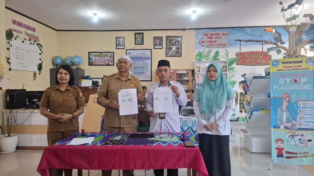 Perpustakaan Ibnu Sahnun Jalin Kerja Sama dengan Perpustakaan Tingak Ajar SMP Negeri 2 Palangka Raya